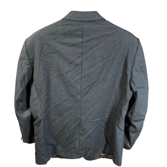 Evan-Picone Mens Suit Blazeer Jacket 42R Wool Gray Houndstooth Single-Breasted - Picture 2 of 15
